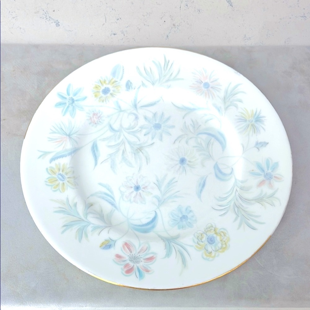 Minton Dinner Plate Vanessa Pattern Vintage English Bone China Large 10.5” Width